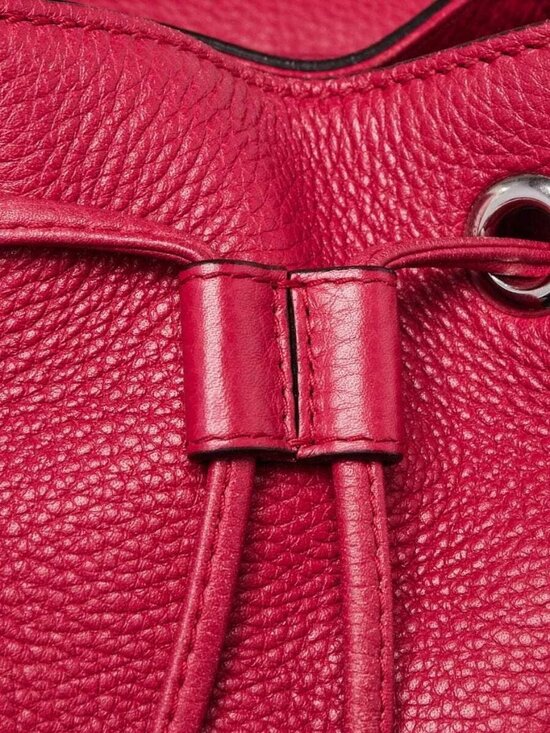 Gucci Dark Pink Pebbled Leather Bamboo Backpack Bag main image 12